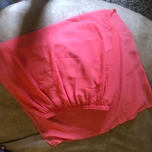 Maxi skirt with singed waist